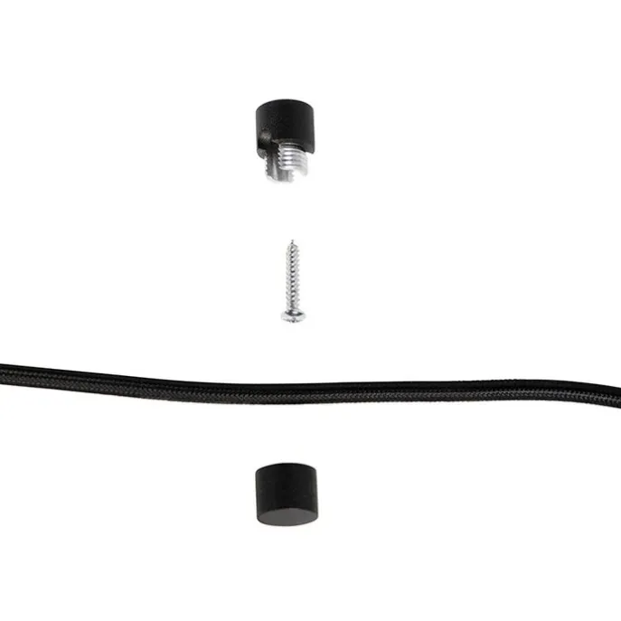 Design hanglamp zwart met amber glas 3-lichts 226 cm - Qara