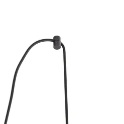 Design hanglamp zwart met amber glas 3-lichts 226 cm - Qara