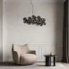 Design hanglamp zwart met smoke glas 8-lichts - Uvas