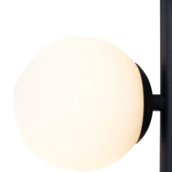 Design hanglamp zwart met mat glas 5-lichts - Vertical