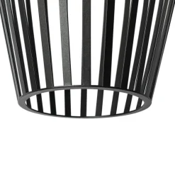 Design hanglamp zwart met opaal IP44 - Angela