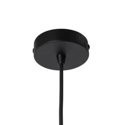 Design hanglamp zwart met opaal IP44 - Angela