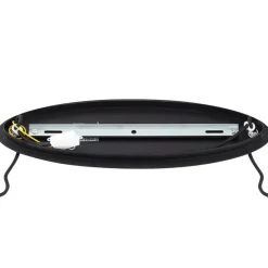 Design hanglamp zwart met smoke glas ovaal 5-lichts - Mochan