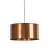 Design hanglamp zwart met koperen kap 50 cm - Pendel