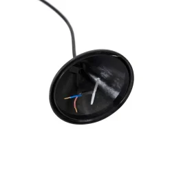 Design hanglamp zwart met koperen kap 50 cm - Pendel