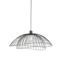 Design hanglamp zwart met dubbele kap 66cm - Pua