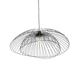 Design hanglamp zwart met dubbele kap 66cm - Pua