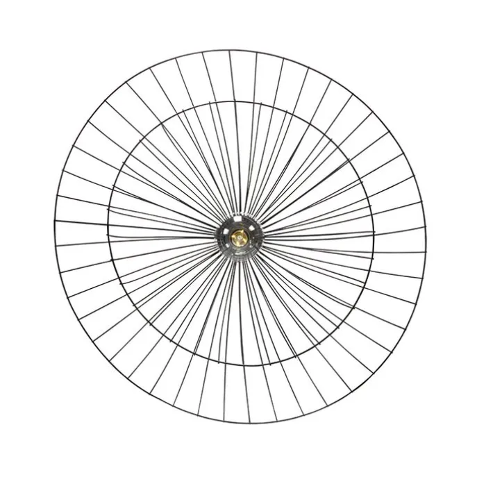 Design hanglamp zwart met dubbele kap 66cm - Pua