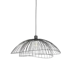 Design hanglamp zwart met dubbele kap 66cm - Pua