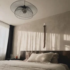 Design hanglamp zwart met dubbele kap 66cm - Pua