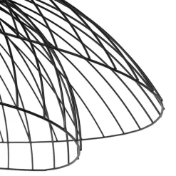 Design hanglamp zwart met dubbele kap 66cm - Pua