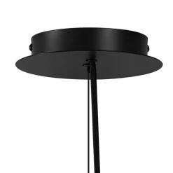 Design hanglamp zwart met smoke glas rond 6-lichts - Mochan