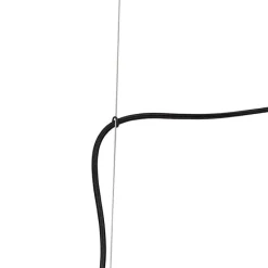 Design hanglamp zwart met goud glas 2-lichts - Bliss