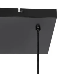 Design hanglamp zwart met smoke glas 4-lichts- Chico