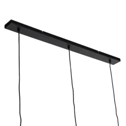 Design hanglamp zwart met smoke glas 3-lichts - Bliss