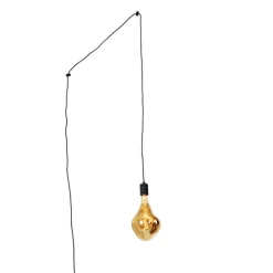 Design hanglamp zwart met stekker incl. LED lamp dimbaar - Cavalux