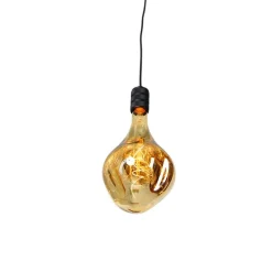 Design hanglamp zwart met stekker incl. LED lamp dimbaar - Cavalux