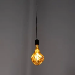 Design hanglamp zwart met stekker incl. LED lamp dimbaar - Cavalux