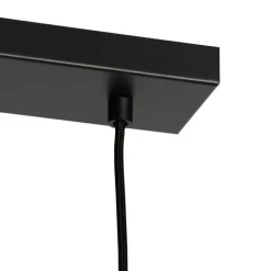 Design hanglamp zwart met goud glas 5-lichts - Bert