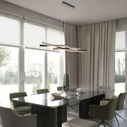 Design hanglamp zwart met zilver incl. LED dimbaar - Blaze