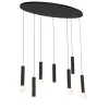 Design hanglamp zwart ovaal 7-lichts - Tuba