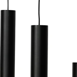 Design hanglamp zwart ovaal 7-lichts - Tuba
