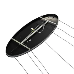 Design hanglamp zwart ovaal 7-lichts - Tuba