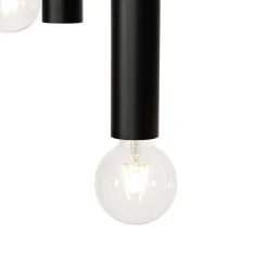Design hanglamp zwart ovaal 7-lichts - Tuba