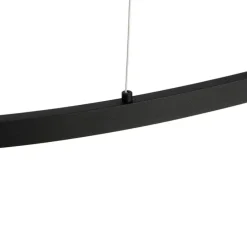 Design hanglamp zwart ovaal incl. LED 3-staps dimbaar - Ovallo