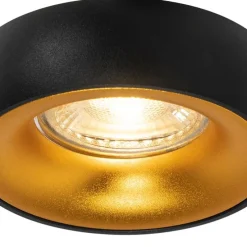 Design inbouwsport zwart met gouden binnenkant - Mooning