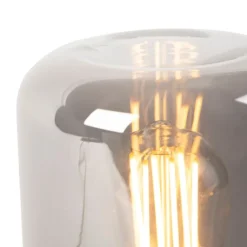 Design messing met smoke glas tafellamp - Bliss Cute