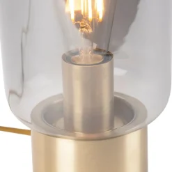 Design messing met smoke glas tafellamp - Bliss Cute