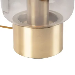 Design messing met smoke glas tafellamp - Bliss Cute