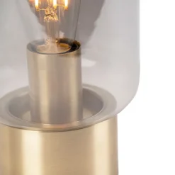 Design messing met smoke glas tafellamp - Bliss Cute