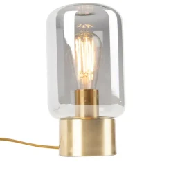 Design messing met smoke glas tafellamp - Bliss Cute