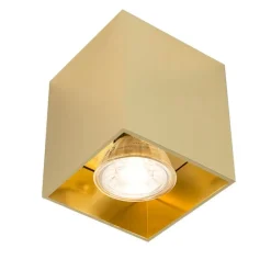 Design opbouwspot goud GU10 50mm- Qubo
