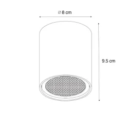 Design opbouwspot goud GU10 50mm - Tubo Honey