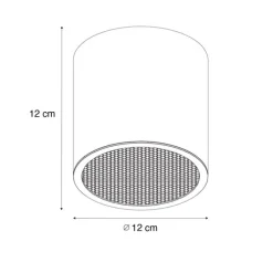Design opbouwspot goud GU10 111mm - Impact Honey