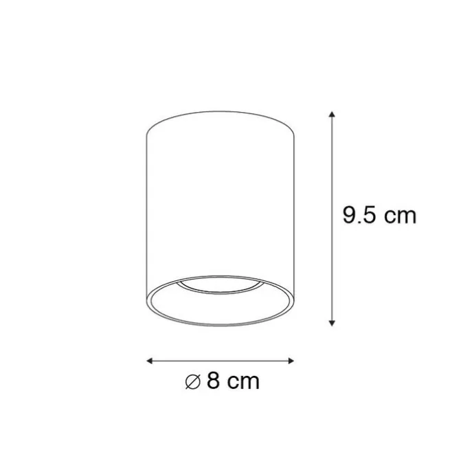 Design opbouwspot goud GU10 50mm - Tubo