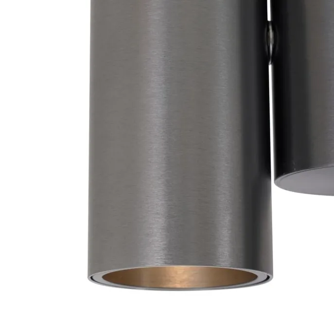 Design opbouwspot gunmetal GU10 50mm 2-lichts kantelbaar - Michael