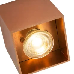 Design opbouwspot koper GU10 50mm - Qubo