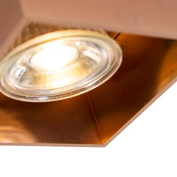 Design opbouwspot koper GU10 50mm - Qubo