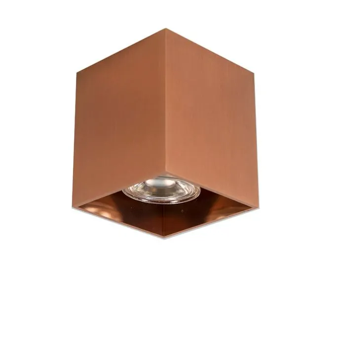 Design opbouwspot koper GU10 50mm - Qubo