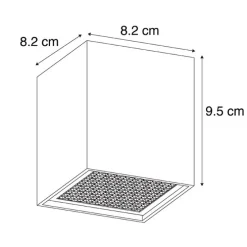 Design opbouwspot wit GU10 50mm - Qubo Honey