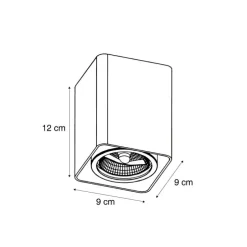 Design opbouwspot wit GU10 70mm draai- en kantelbaar - Vox