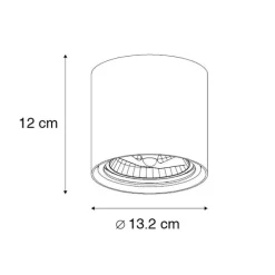 Design opbouwspot wit GU10 111mm - Impact