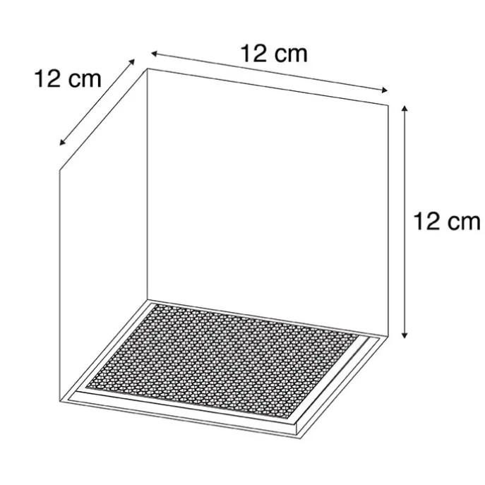 Design opbouwspot wit GU10 111mm - Box Honey