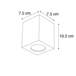 Design opbouwspot wit GU10 50mm - Quba 2