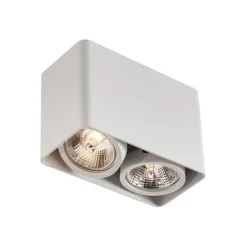 Design opbouwspot wit GU10 70mm 2-lichts draai- en kantelbaar - Vox