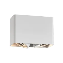 Design opbouwspot wit GU10 70mm 2-lichts draai- en kantelbaar - Vox